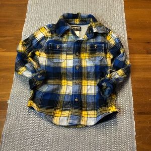 Oshkosh button down plaid flannel size 2T